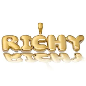 10K CUSTOM NAME PLATE PENDANT