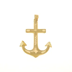 10K GOLD HOLLOW ANCHOR PENDANT 4.2G