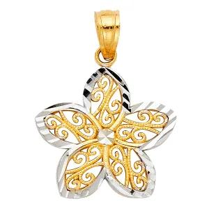 14K Flower Pendant