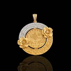 21K Solid Gold Ottoman Pendant