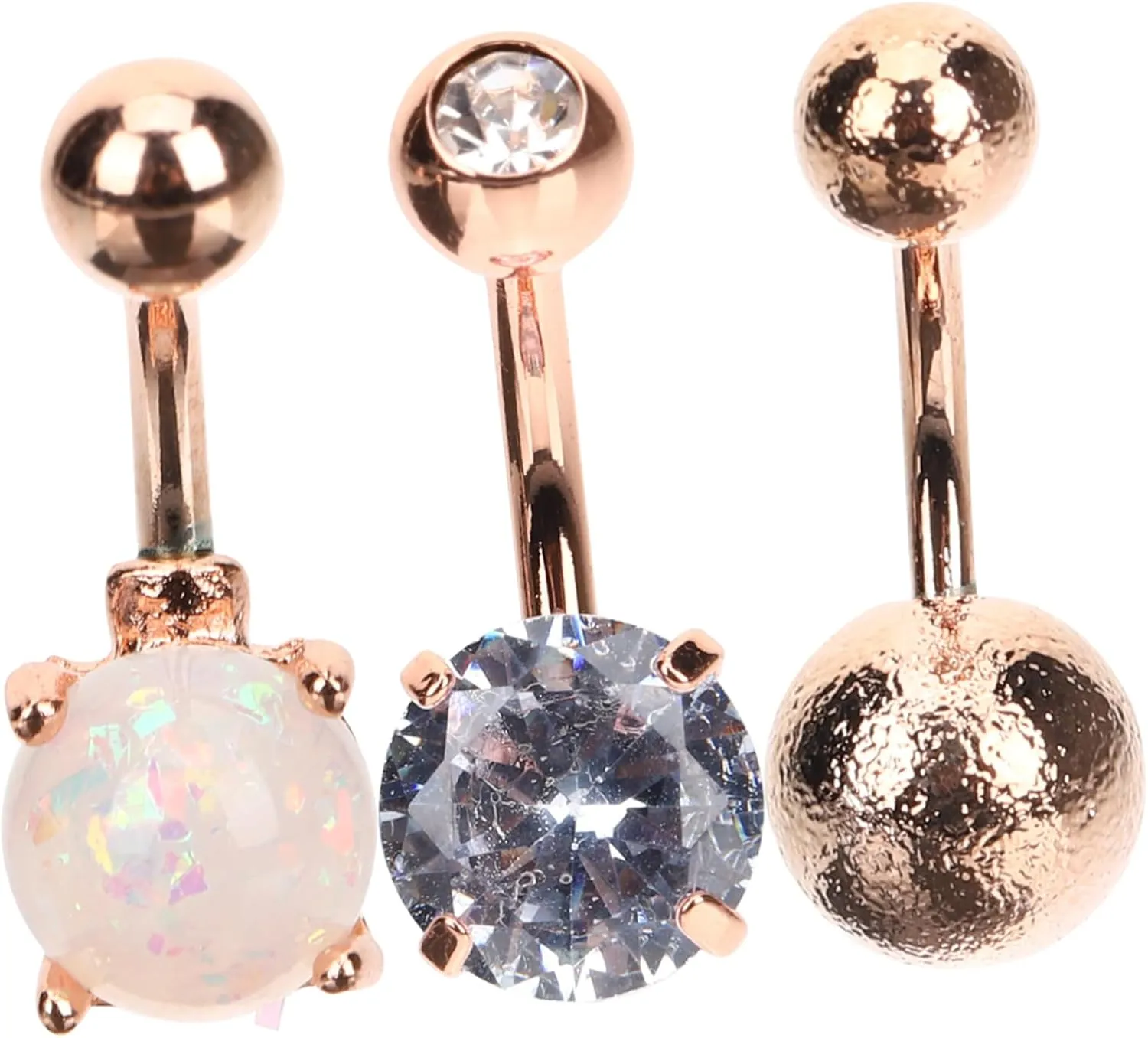 3pcs Belly Button Rings Elegant Navel Jewelry for for Any Outfit Easy to Wear Remove Dazzling Body Piercing Accessories