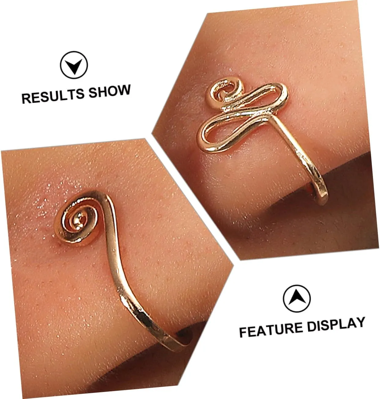4 Pcs No Hole Nail Punk Jewelry Clip on Nose Ring Punk Piercing Nose Ring Fashion Jewelry U- Shape Nose