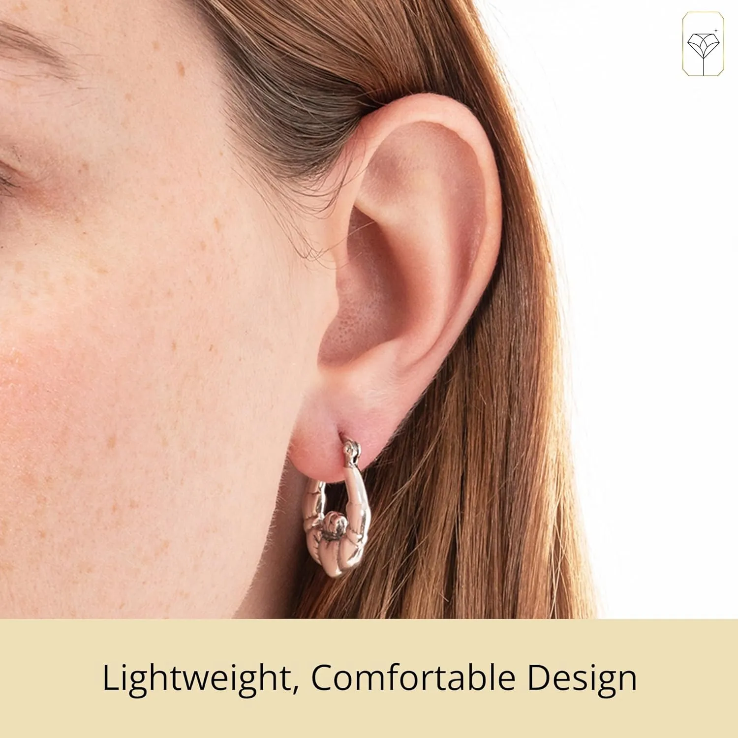 925 Sterling Silver Chunky Hoop Earrings for Women | Lightweight Hypoallergenic Hoop Earrings for Women with Click Tops | Anti Tarnish Silver Earrings Hoops in Various Styles by MAX   STONE