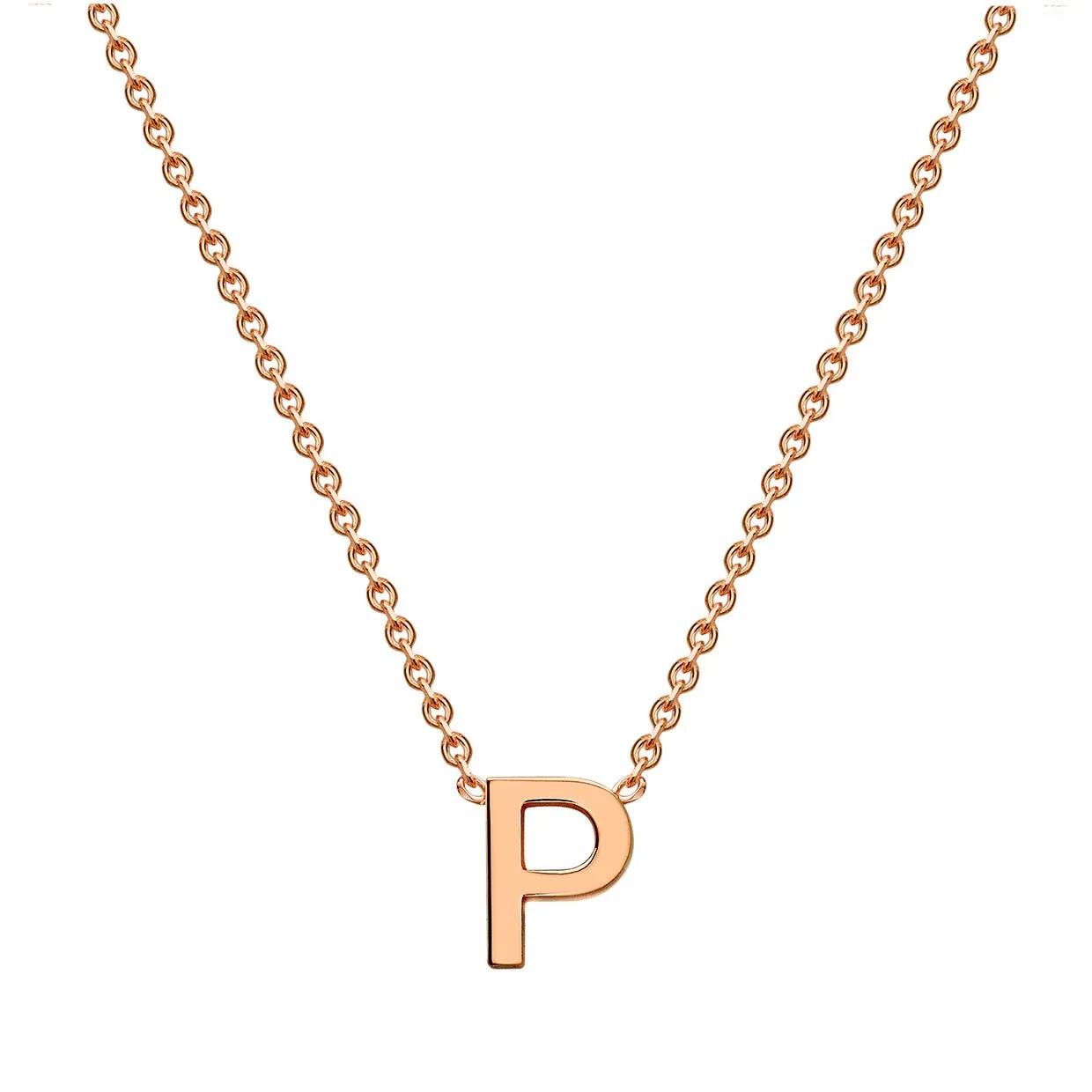 9K Gold 'P' Initial Necklace - 1.190165