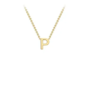 9K Gold 'P' Initial Necklace - 1.190165