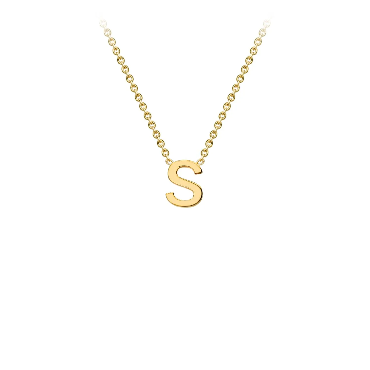9K Gold 'S' Initial Necklace - 1.19.0168