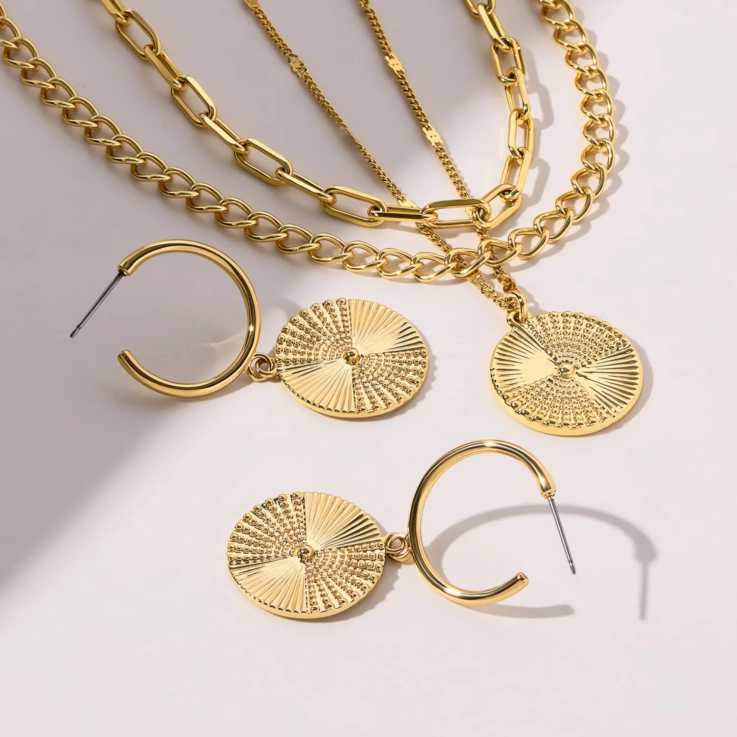 Ana Luisa Layered Necklaces for Women - Chic 14K Gold Plated Chains with Two Separate Necklaces for a Layered Look - Trendy Charm Necklace - Hypoallergenic & Tarnish-Free, Dainty Gold Necklace Women