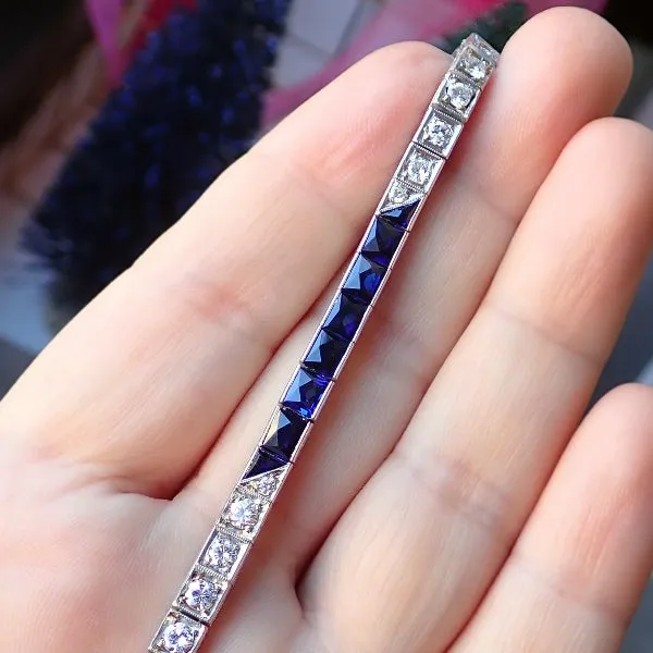 Art Deco Sapphire & Diamond Bracelet