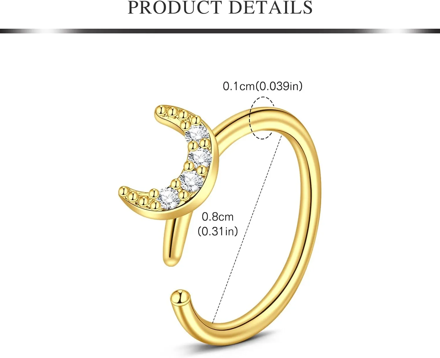 AVYRING Nose Rings Nose Studs Nose Rings Hoops Nose Piercings L Shaped Nose Ring Surgical Steel Nose Piercing Jewelry Hoop Nose Rings for Women Nose Screw Nostril Piercing Sliver Gold Black 20g