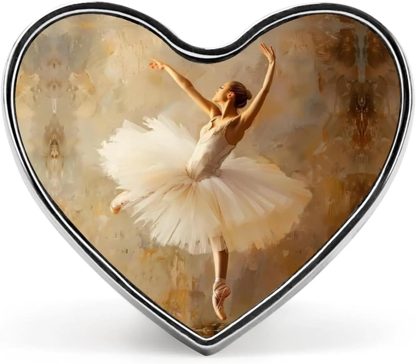 Ballet Dancer Heart Pins Lapel Pins Enamel Brooches for Wedding Party Costume Accessory