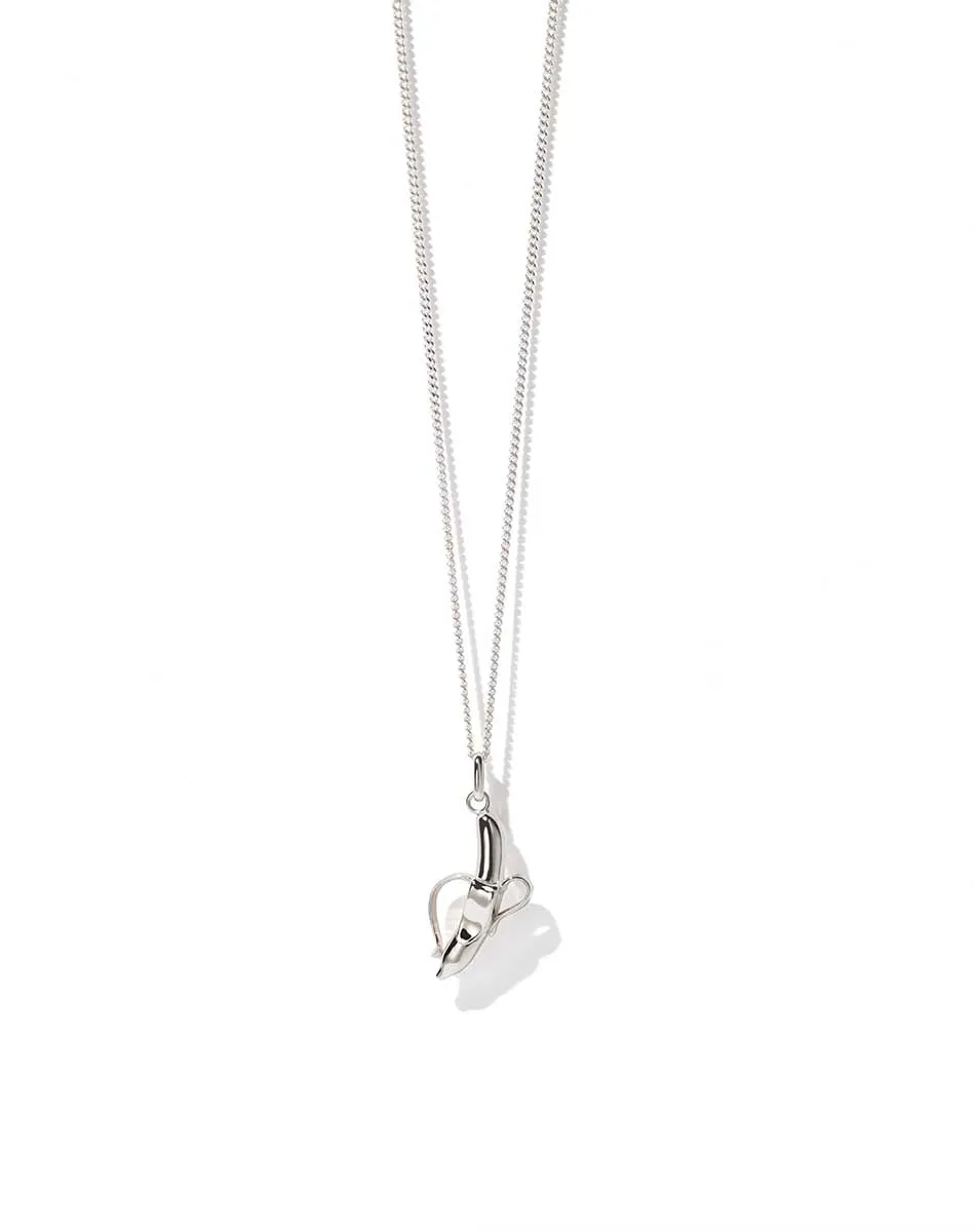 Banana Charm Necklace -Sterling Silver