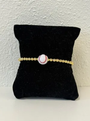 Baseball beaded bracelet