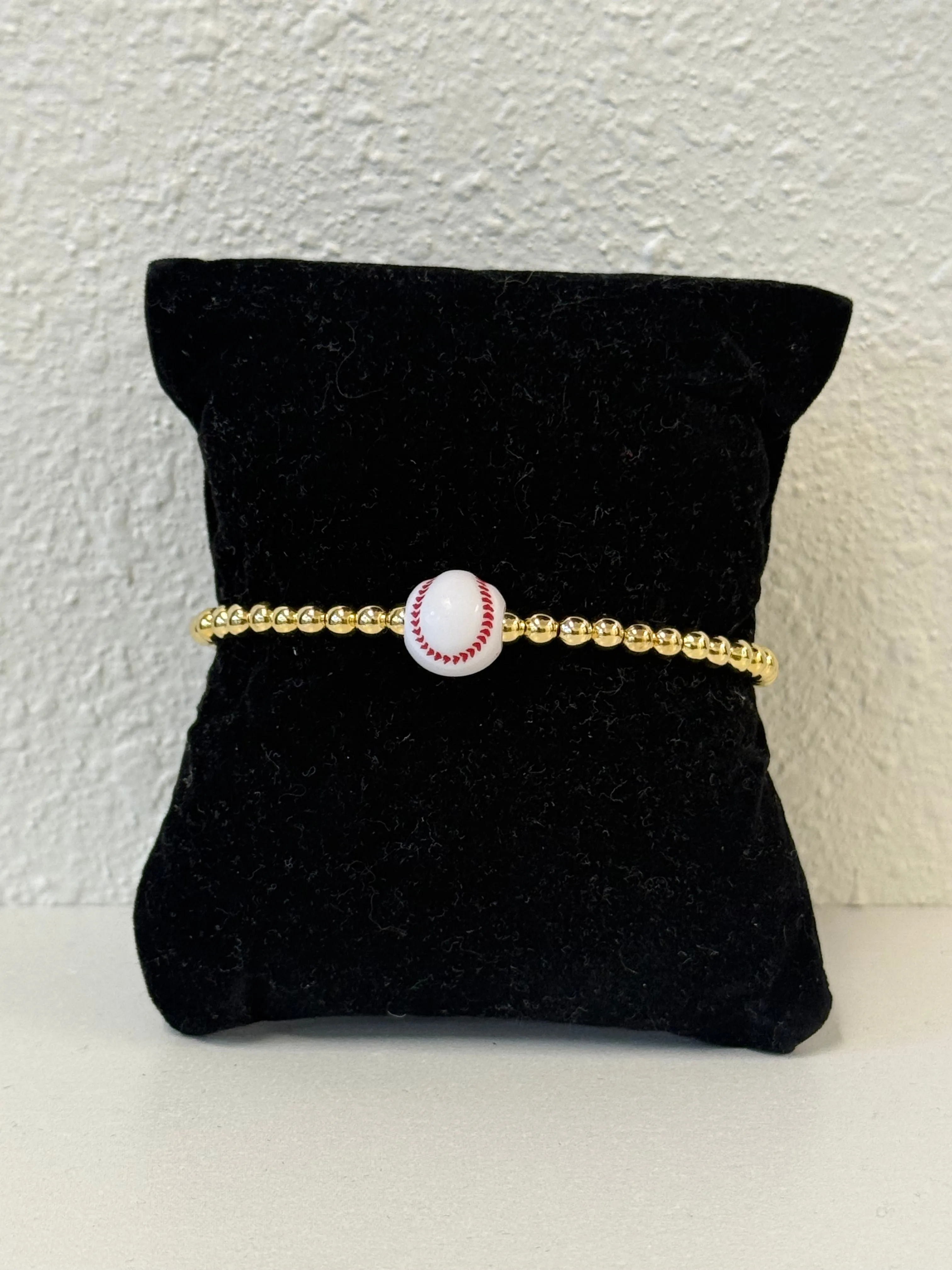 Baseball beaded bracelet