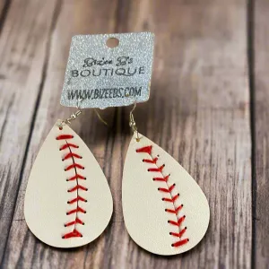 Baseball Stitched Earrings