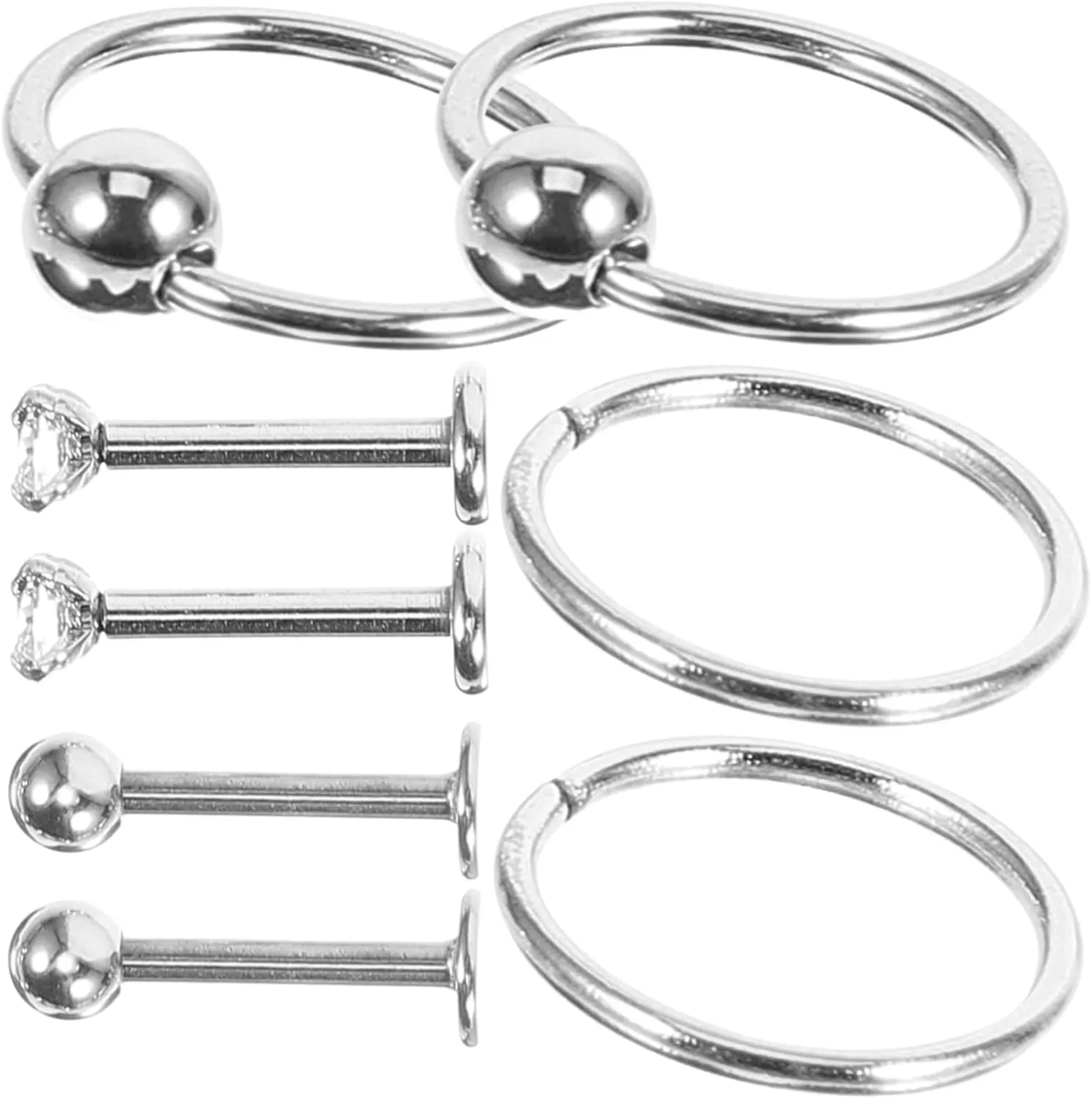BESPORTBLE 1set Nose and Decorative Nose Piercing Jewelry for Women Opal-inlaid and Hoops Comfortable and Stylish for Everyday Wear