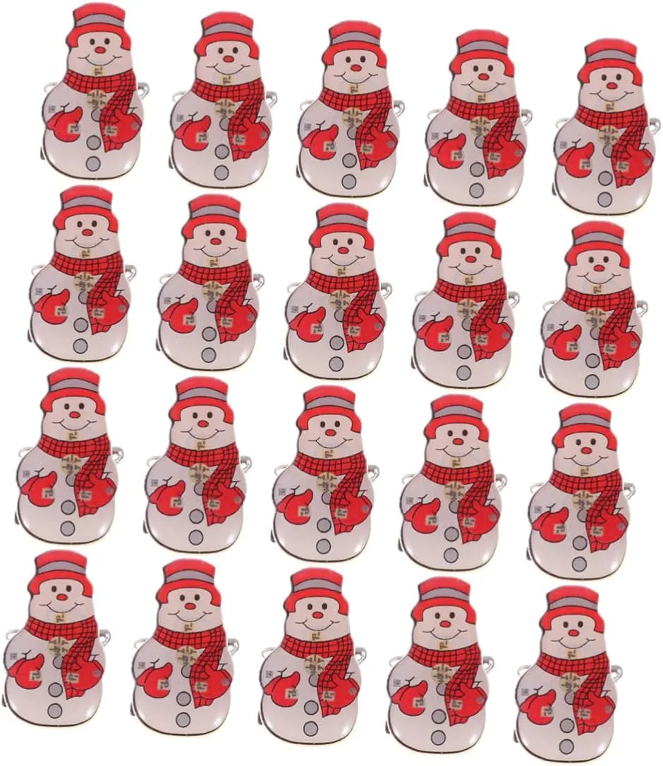 BESPORTBLE 25pcs Led Glowing Christmas Brooches for Women Enamel Festive Glitter Boutonnieres for Shirts Bags Holiday Decorations Party Favors Random Style