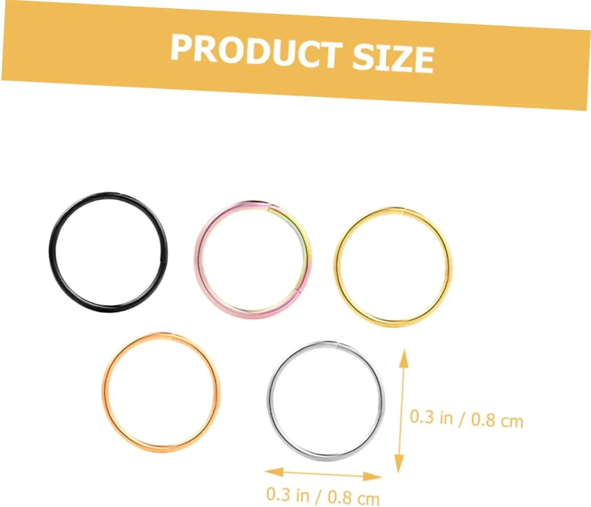 BESPORTBLE Closed Ear Clip Nose Ring Nose Rings Earrings Fake Nose Ring Body Piercing Jewelry Nose Jewelry Nose