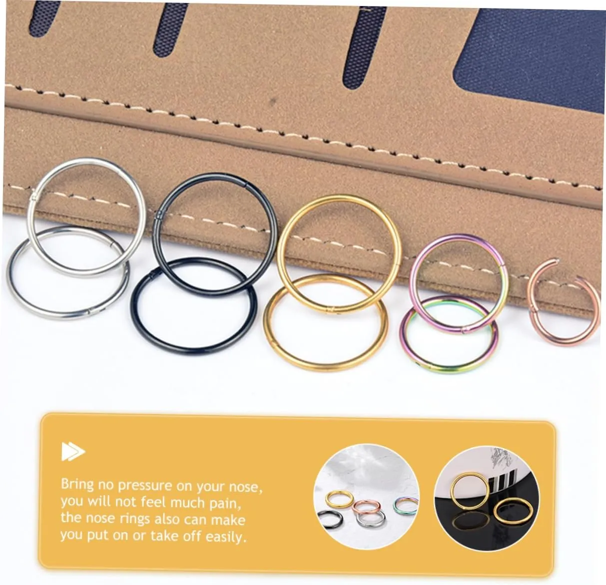 BESPORTBLE Closed Ear Clip Nose Ring Nose Rings Earrings Fake Nose Ring Body Piercing Jewelry Nose Jewelry Nose