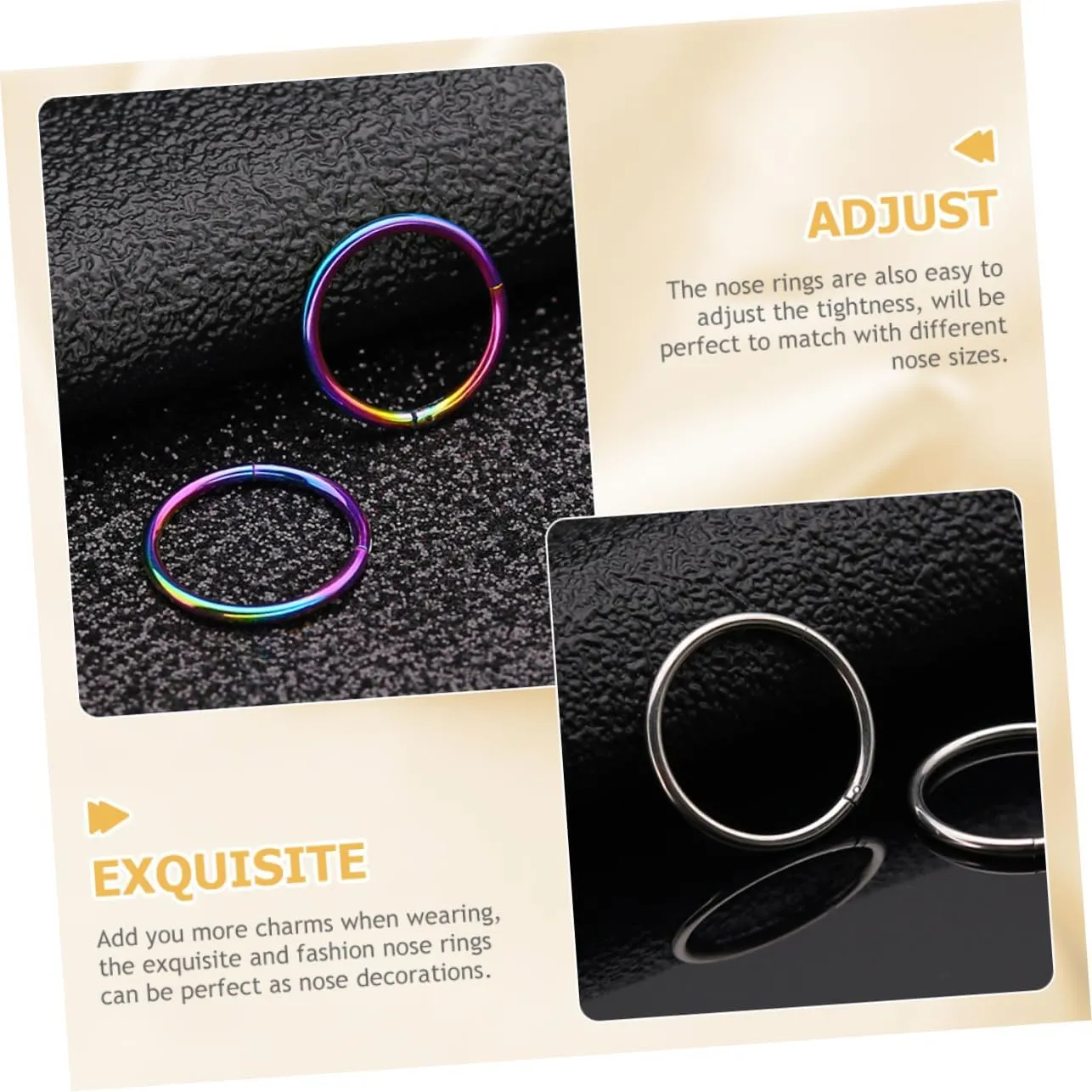 BESPORTBLE Closed Ear Clip Nose Ring Nose Rings Earrings Fake Nose Ring Body Piercing Jewelry Nose Jewelry Nose