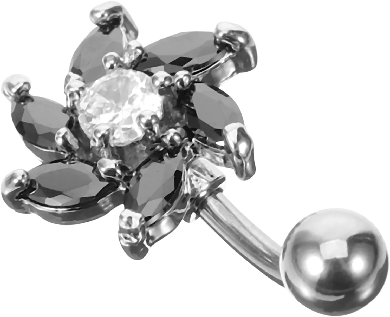 BESPORTBLE Unique Stainless Steel Belly Button Ring Pregnancy Navel Piercing Jewelry Dangle Navel Ring