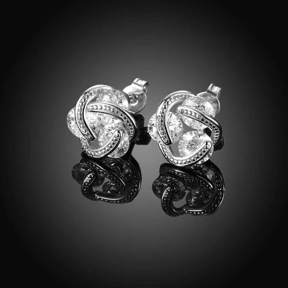 Caged Crystal Stud Earring