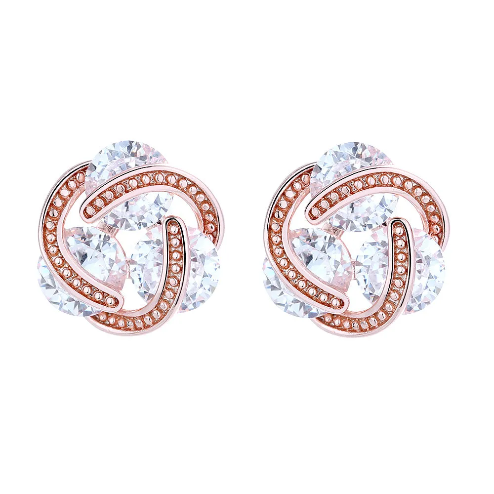 Caged Crystal Stud Earring