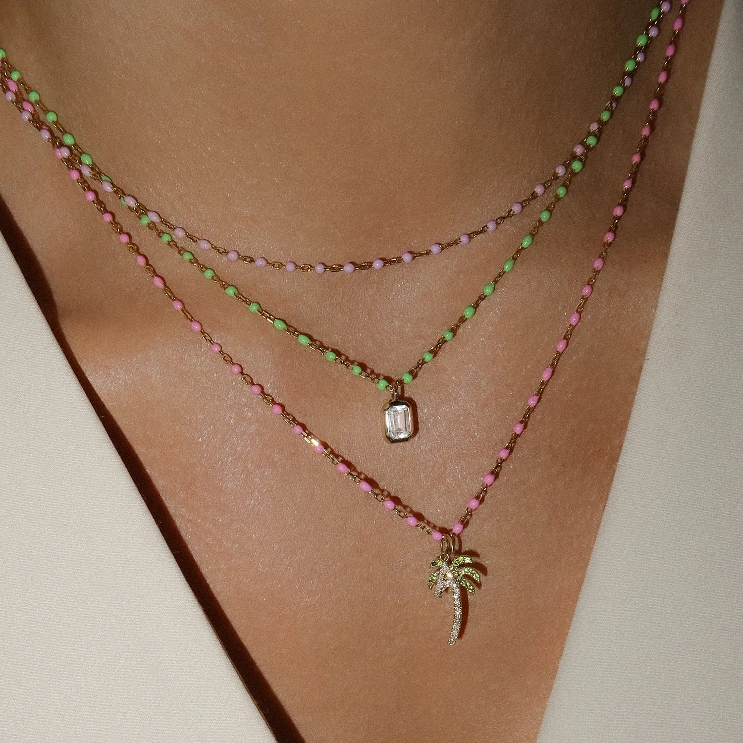 Candy Chain Necklace | Lilac & Gold