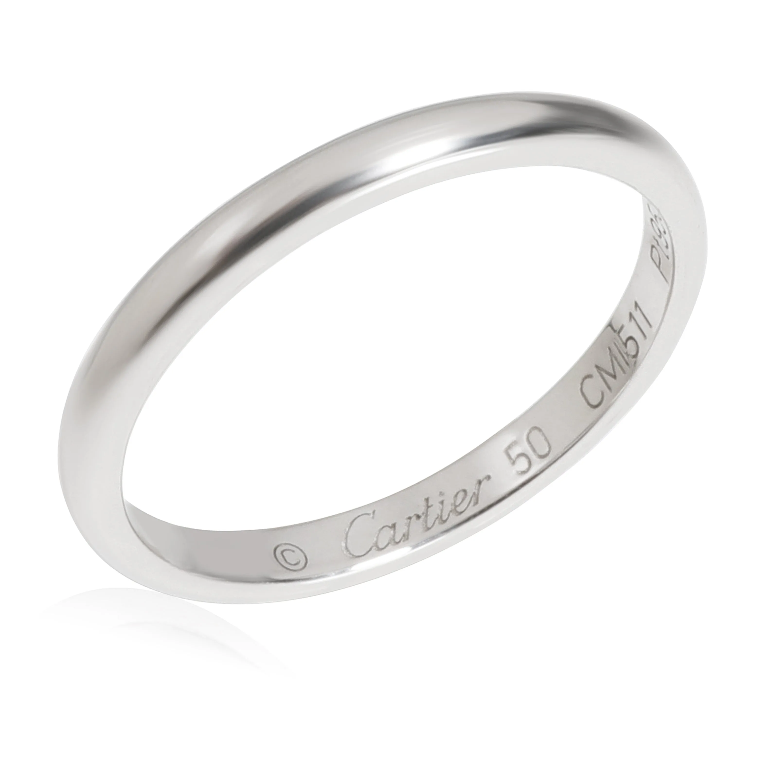 Cartier 1895 2 mm Wedding Band in Platinum