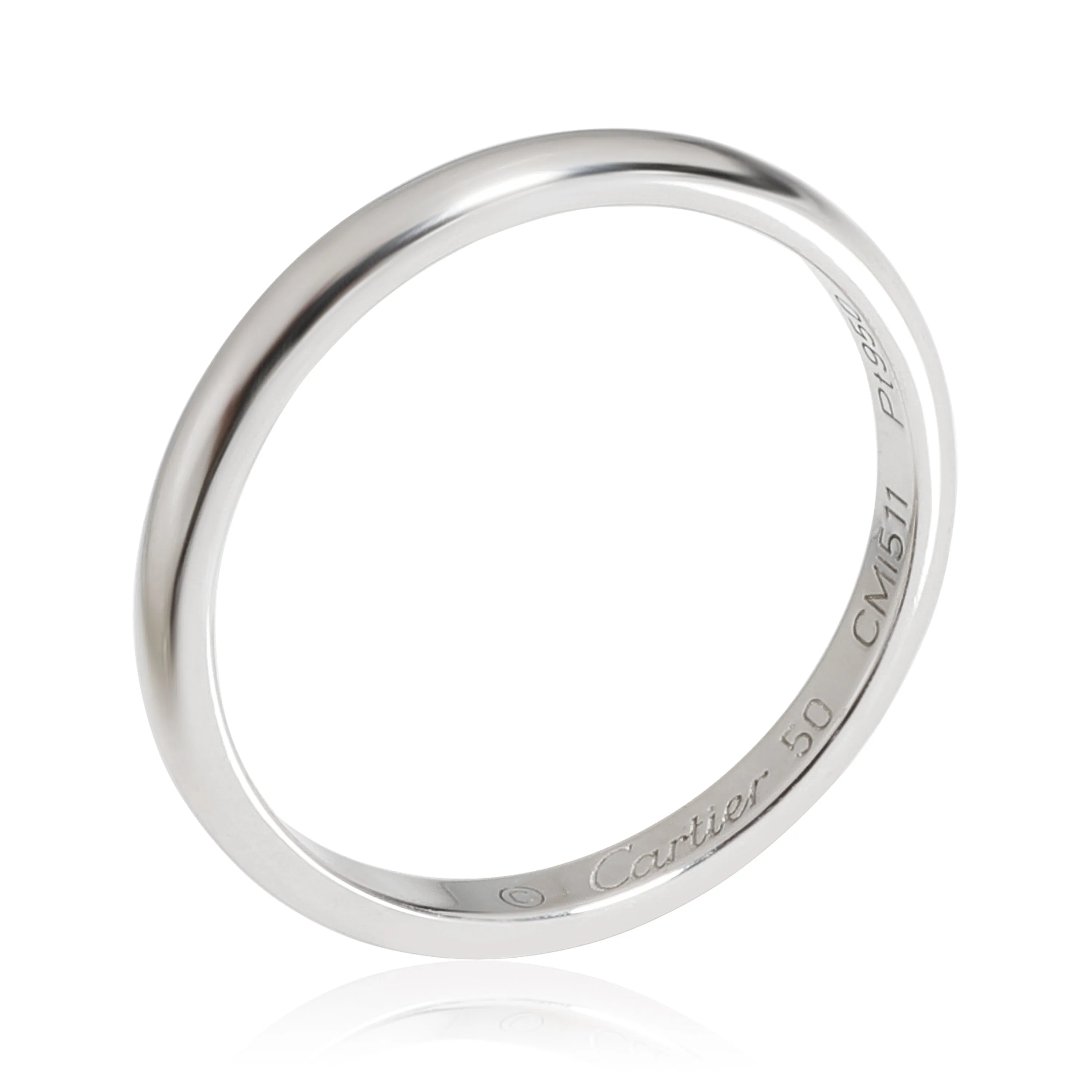 Cartier 1895 2 mm Wedding Band in Platinum