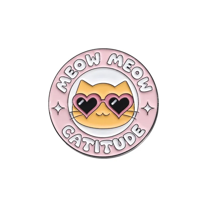 Cartoon Style Cute Animal Letter Cat Alloy Stamping Stoving Varnish Plating Unisex Brooches
