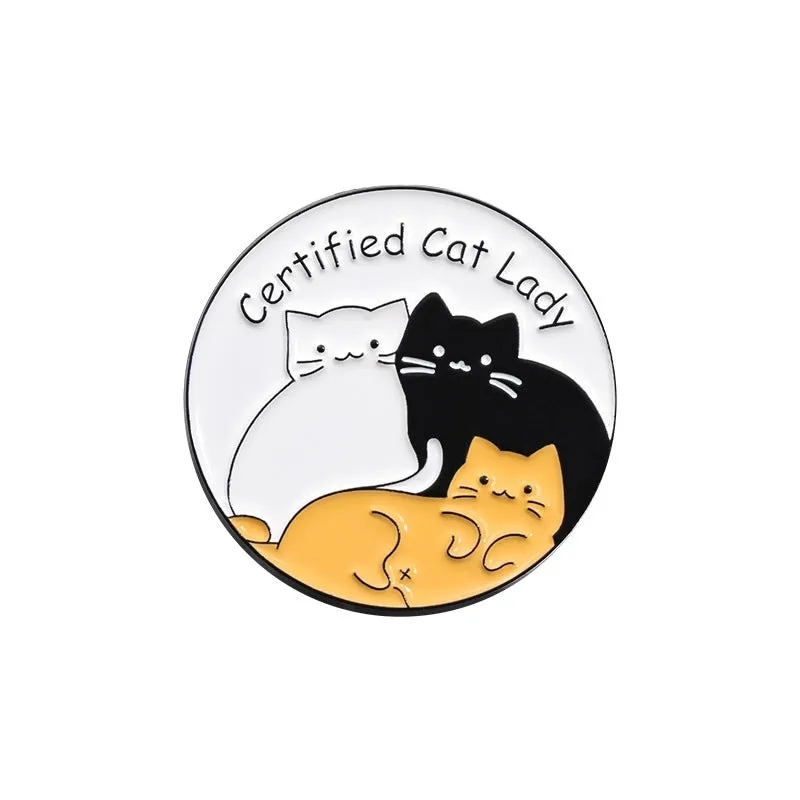 Cartoon Style Cute Animal Letter Cat Alloy Stamping Stoving Varnish Plating Unisex Brooches