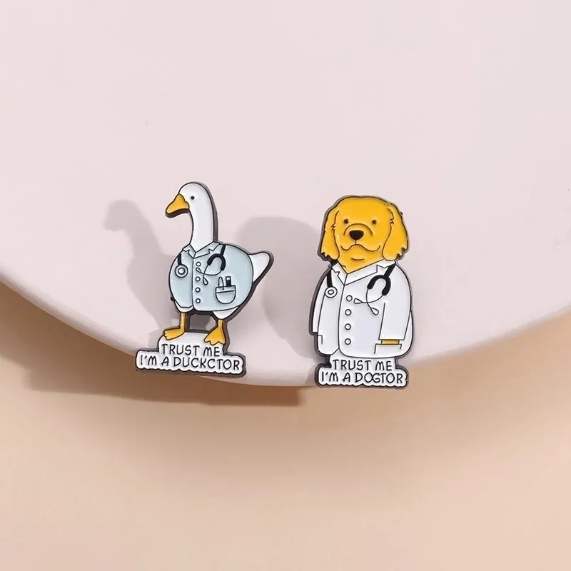 Cartoon Style Cute Animal Letter Dog Alloy Stamping Stoving Varnish Plating Unisex Brooches