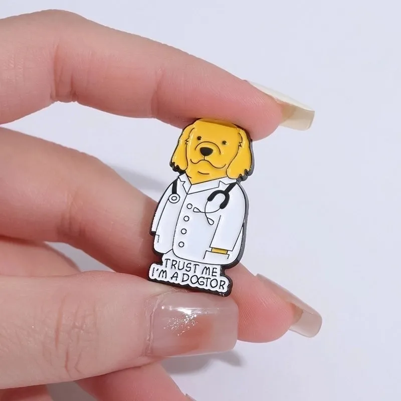Cartoon Style Cute Animal Letter Dog Alloy Stamping Stoving Varnish Plating Unisex Brooches