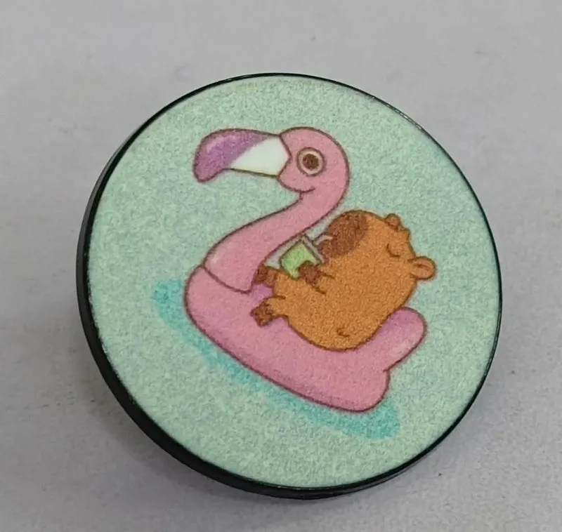 Cartoon Style Pin Animal Mixed Materials Printing Unisex Brooches