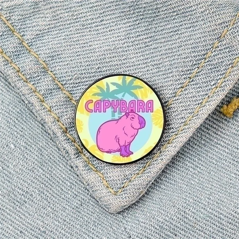 Cartoon Style Pin Animal Mixed Materials Printing Unisex Brooches