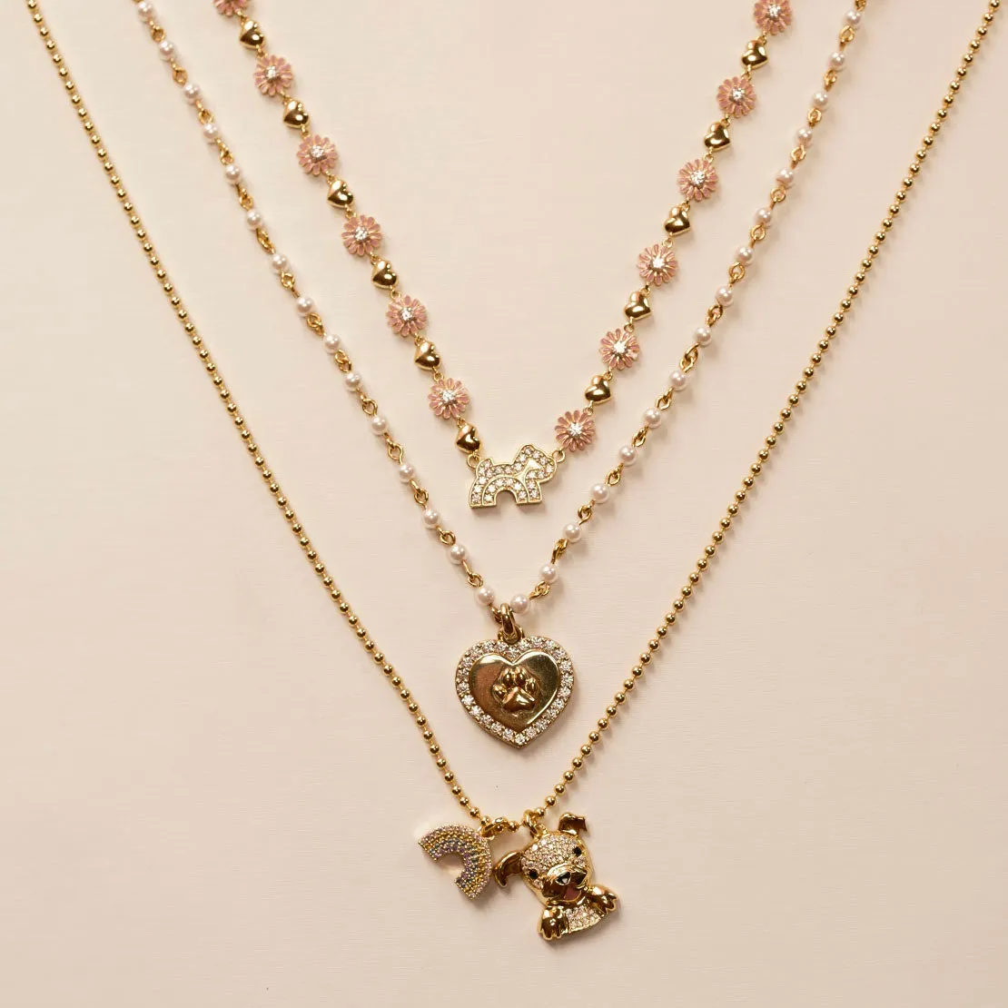 Cloud Haven Sweet Bulldog Pendant Necklace