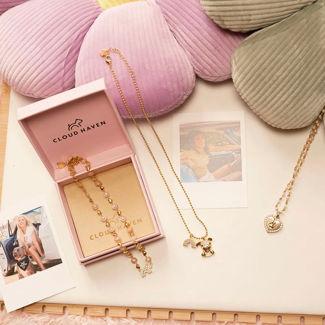 Cloud Haven Sweet Bulldog Pendant Necklace