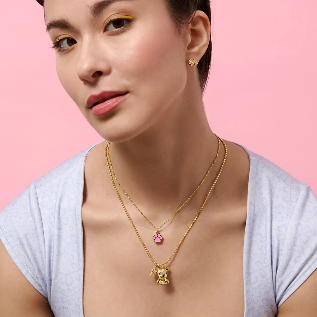 Cloud Haven Sweet Bulldog Pendant Necklace