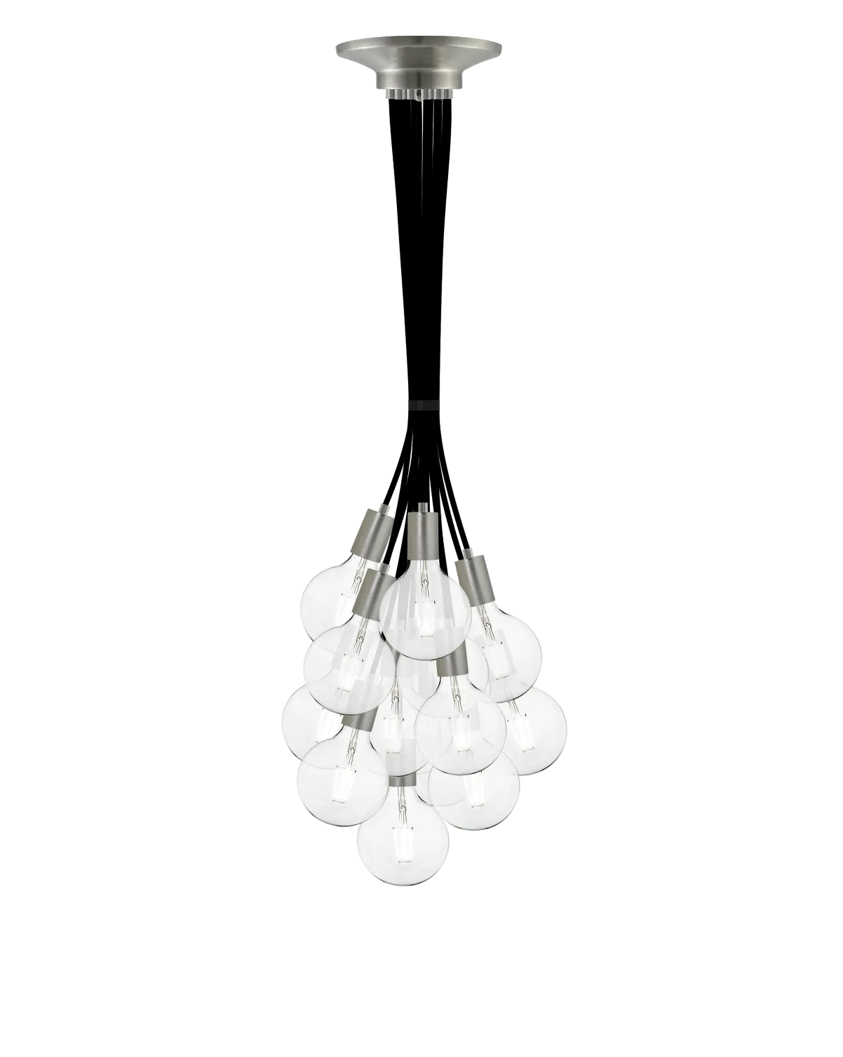 Cluster Chandelier - Grape: Black and Modern Nickel