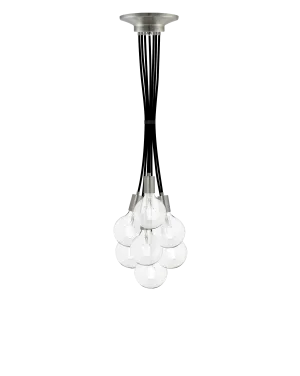 Cluster Chandelier - Grape: Black and Modern Nickel
