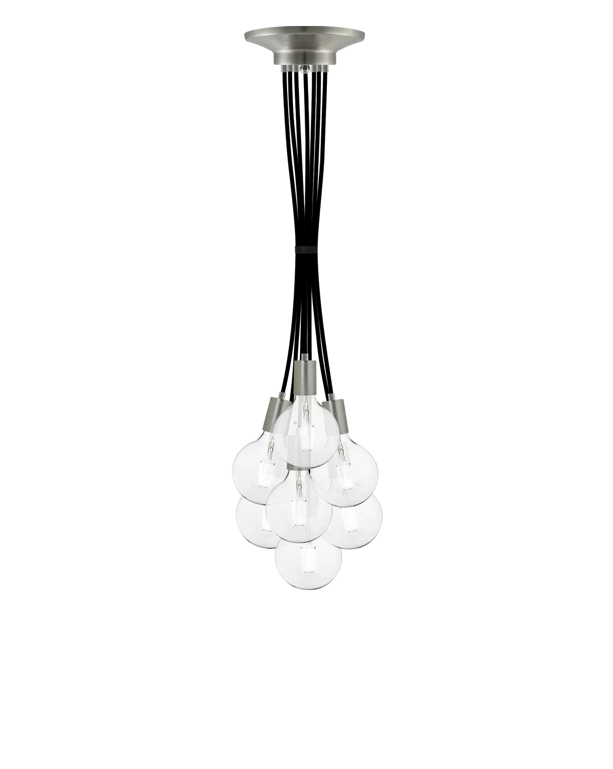 Cluster Chandelier - Grape: Black and Modern Nickel