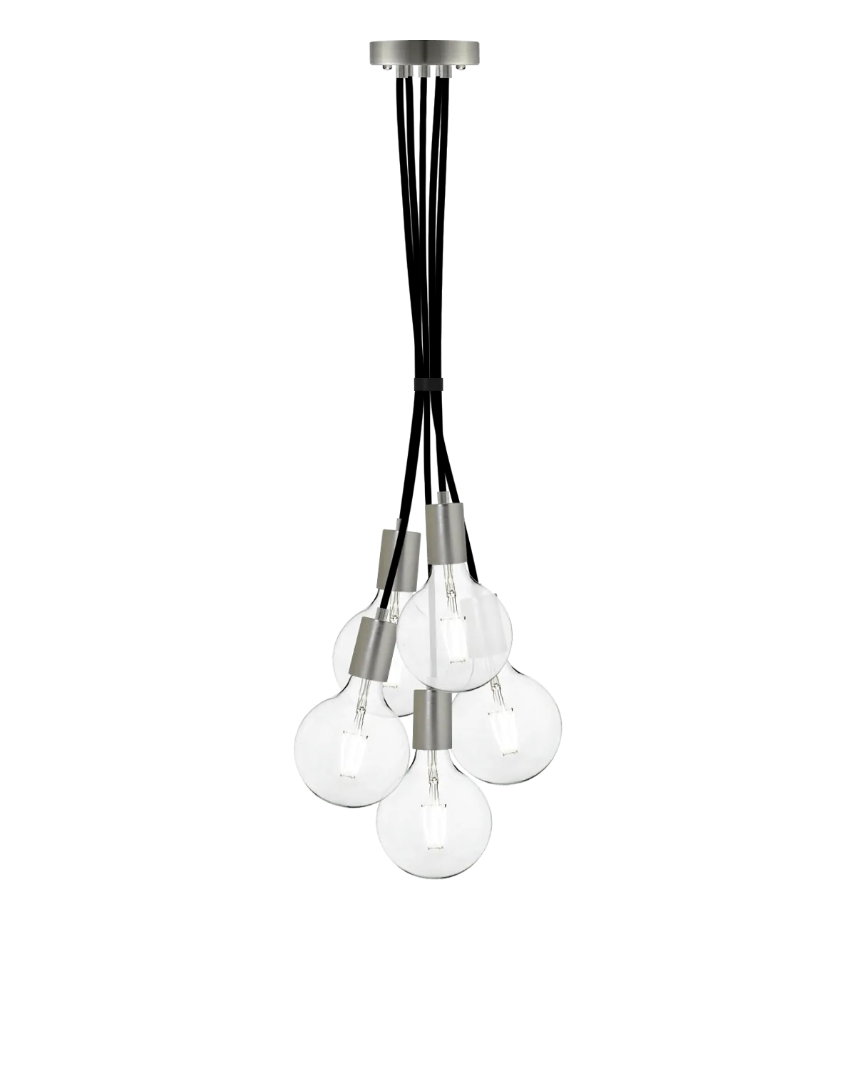 Cluster Chandelier - Grape: Black and Modern Nickel