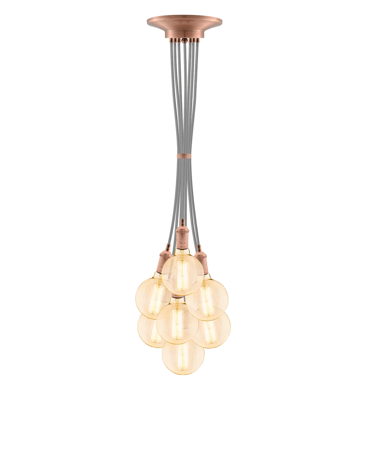 Cluster Chandelier - Grape: Grey and Copper