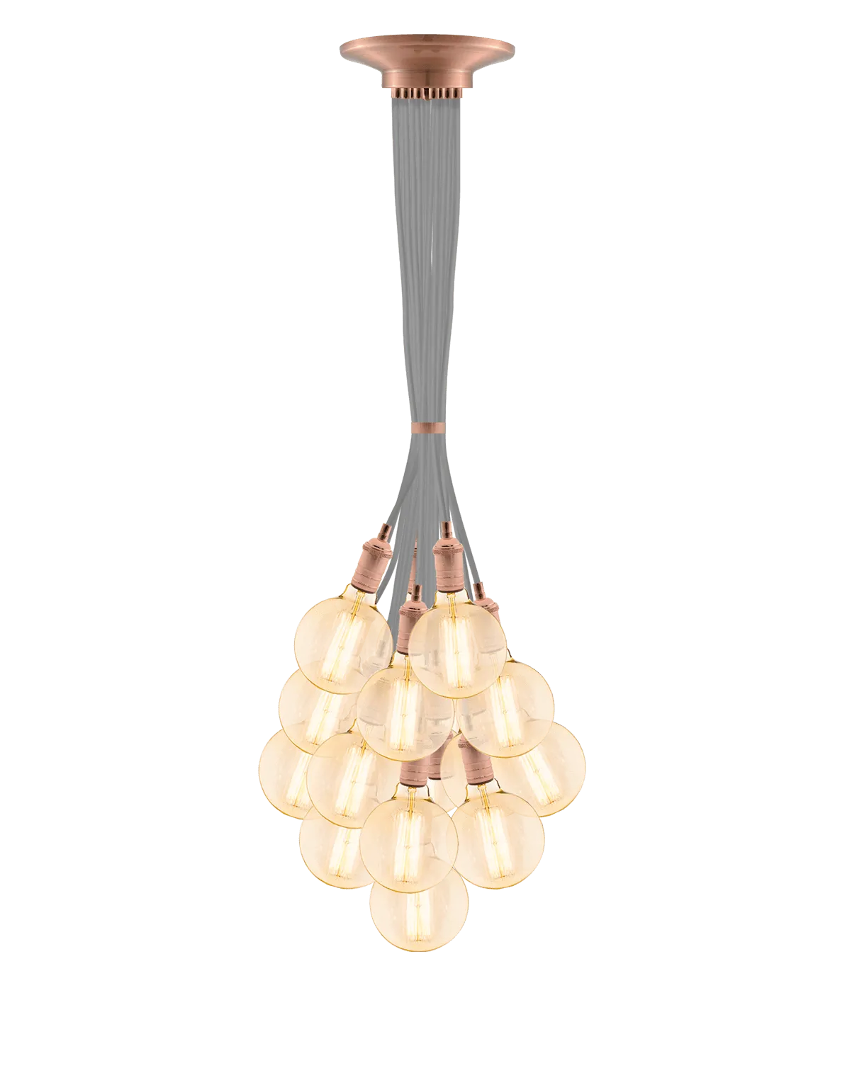 Cluster Chandelier - Grape: Grey and Copper