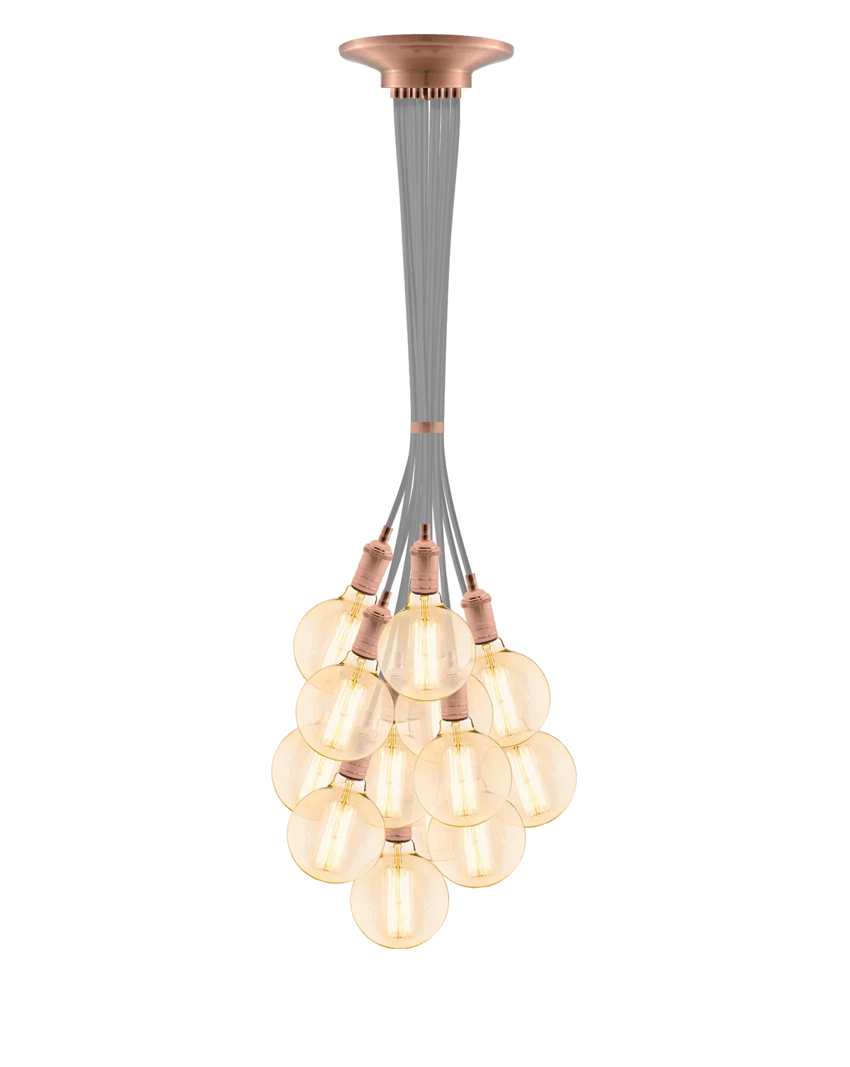 Cluster Chandelier - Grape: Grey and Copper