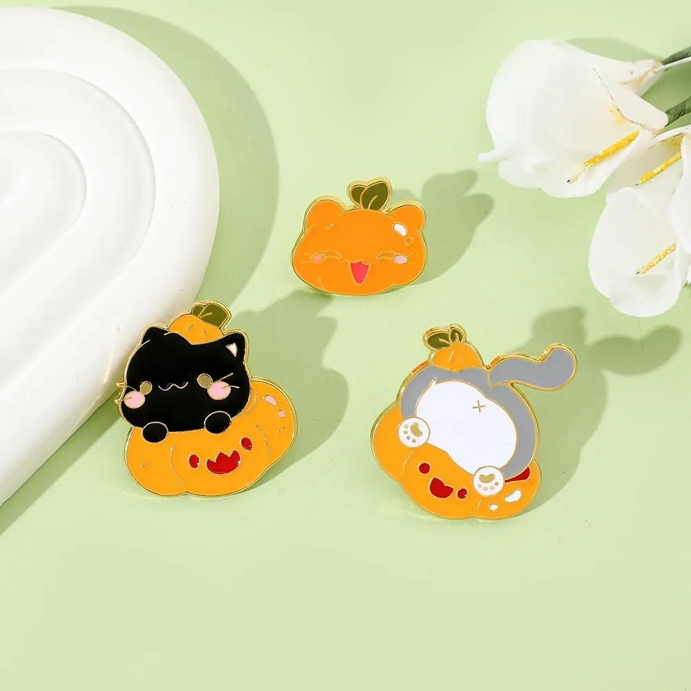 Creative Cat Enamel Pins Set - Kawaii Kitten Brooches Metal Badges Accessories for Backpack Hat Bag, Lovely Cats Pin for Friends Family