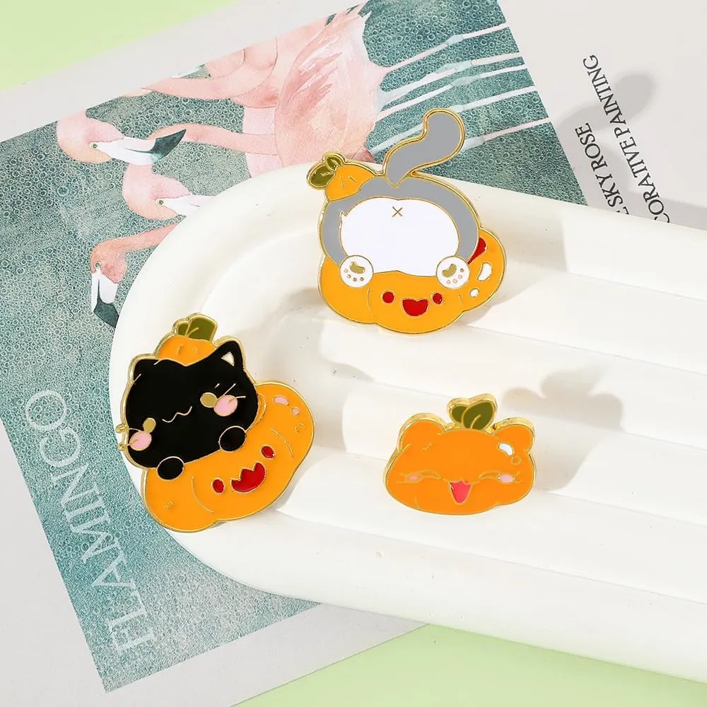 Creative Cat Enamel Pins Set - Kawaii Kitten Brooches Metal Badges Accessories for Backpack Hat Bag, Lovely Cats Pin for Friends Family