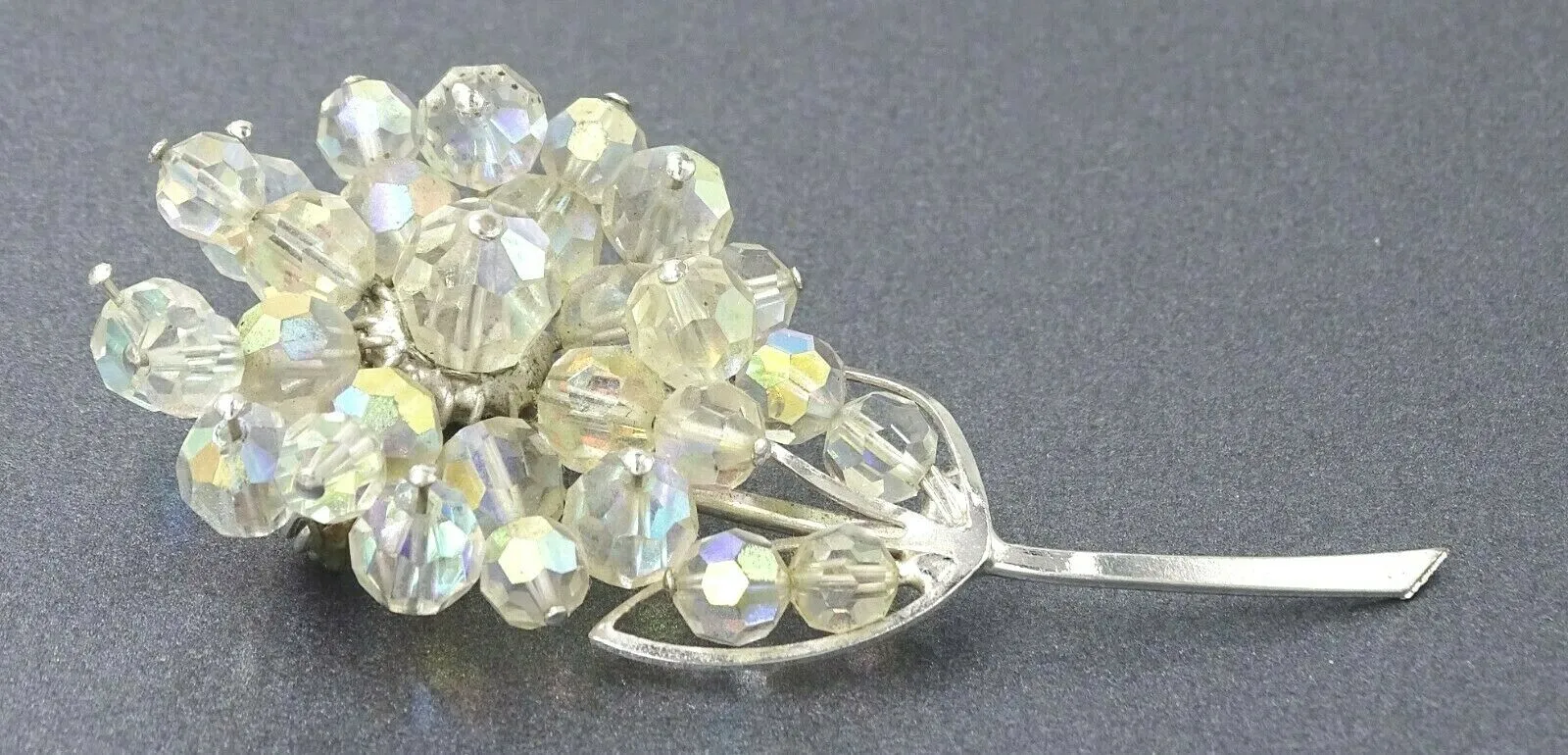 Crystal Rhinestone Flower Brooch