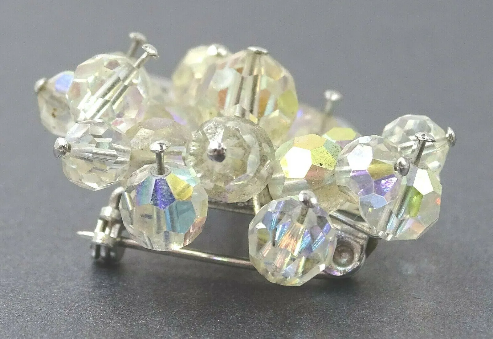 Crystal Rhinestone Flower Brooch