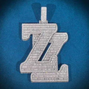 Custom Iced Out "ZZ" Pendant